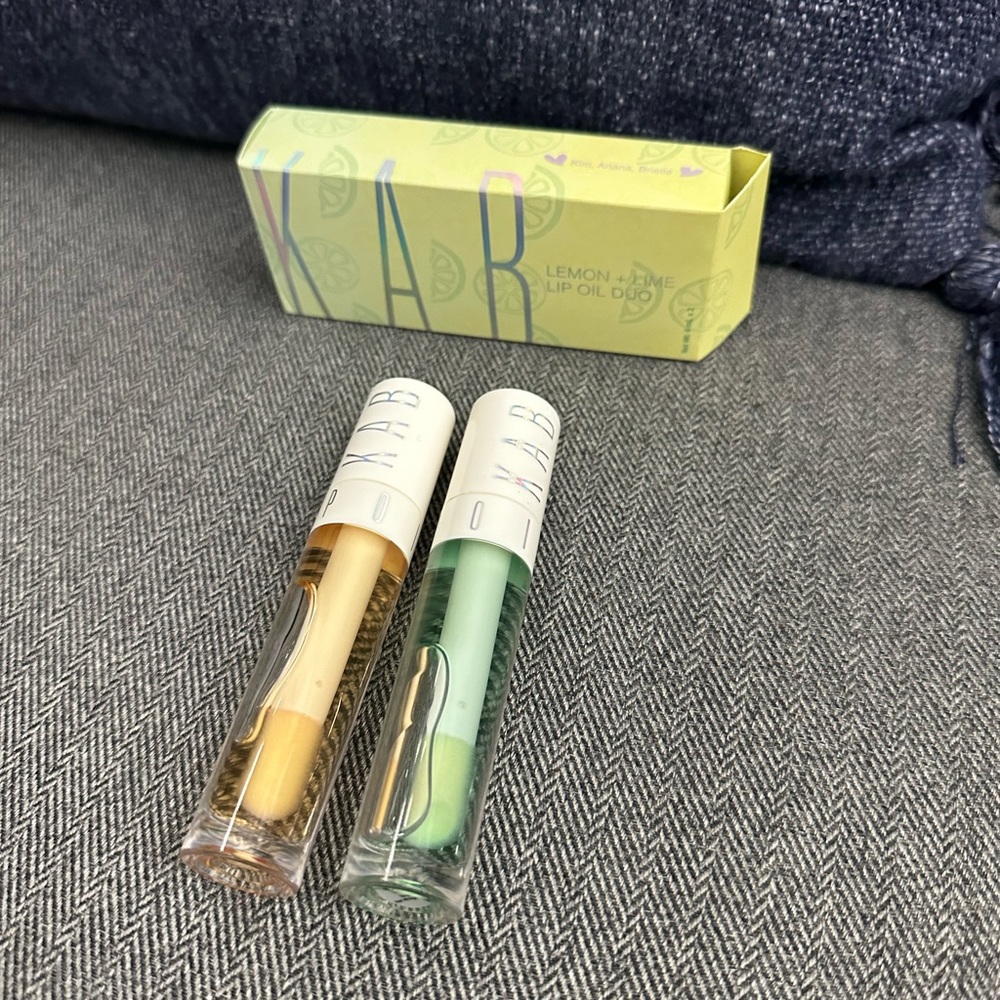 KAB Cosmetics lime+lemon lip oil duo